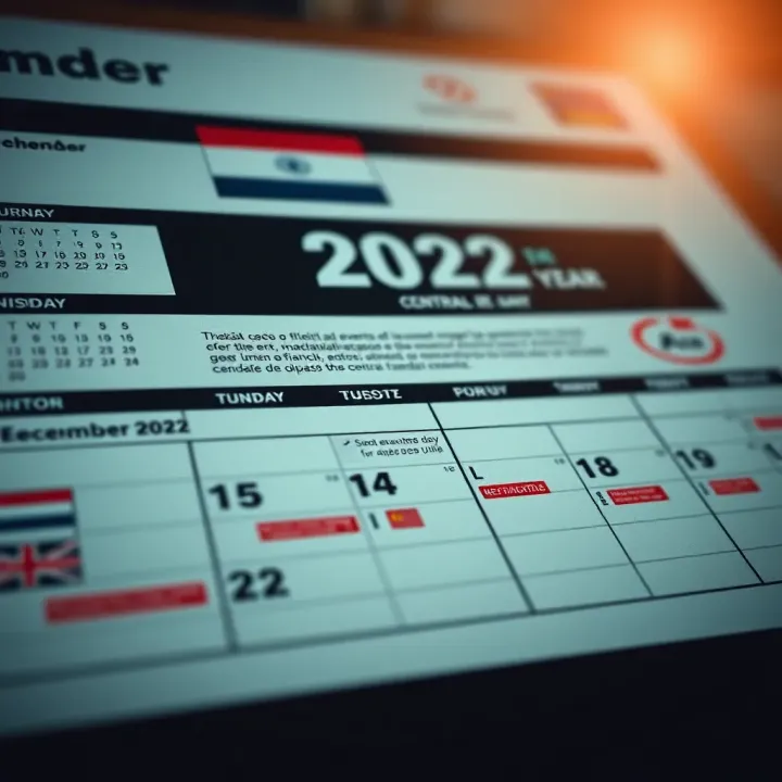 Calendar highlighting key economic events and central bank meetings throughout the year