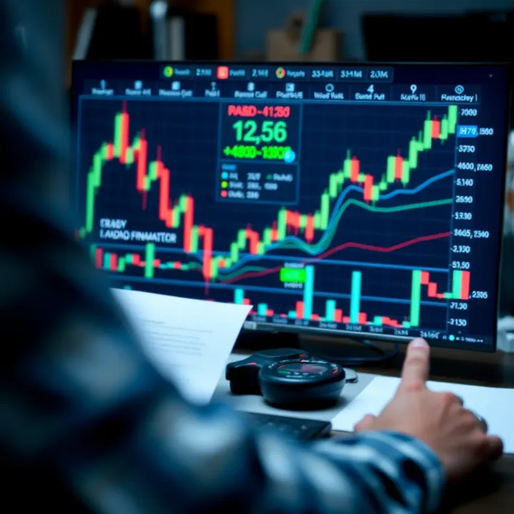 Risk management tools and emotional control techniques depicted with charts and symbols