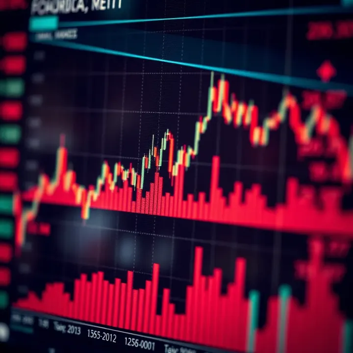 Graph showing Forex market fluctuations influenced by economic indicators