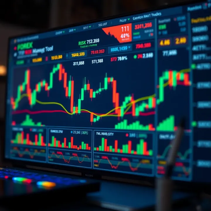 Chart displaying risk management tools and metrics used in currency market trading