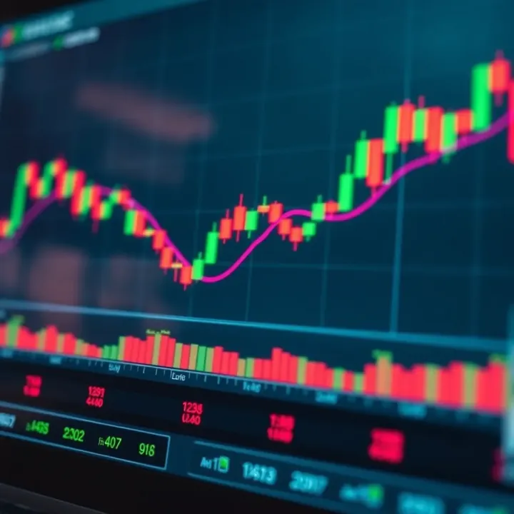 Chart showing candlestick patterns used in price action trading
