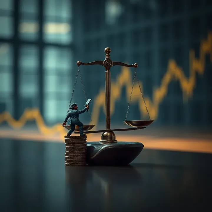 Conceptual illustration of risk and reward balance in investment strategies