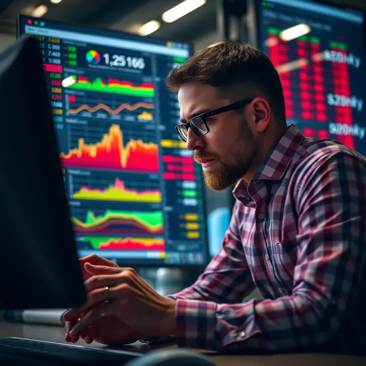 Investor reviewing economic calendar data to make informed financial decisions