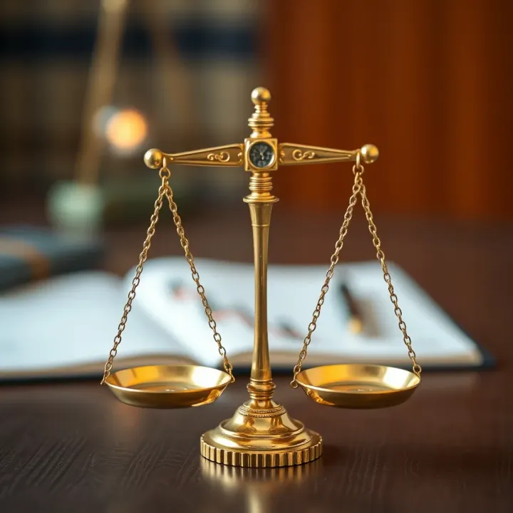 Symbolic illustration of legal scales balancing financial investment risks and regulations