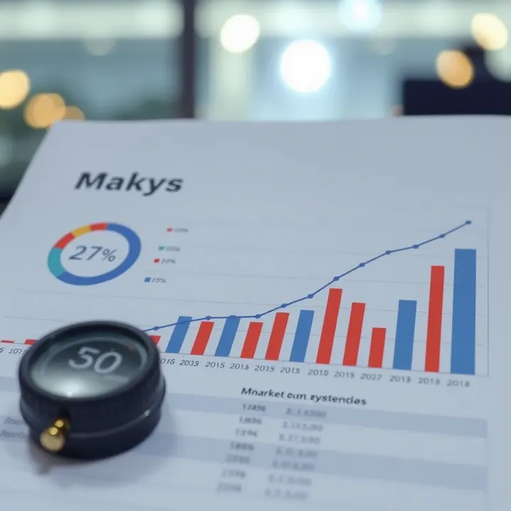 Market analysis chart showing consumer behavior trends and competitor positioning