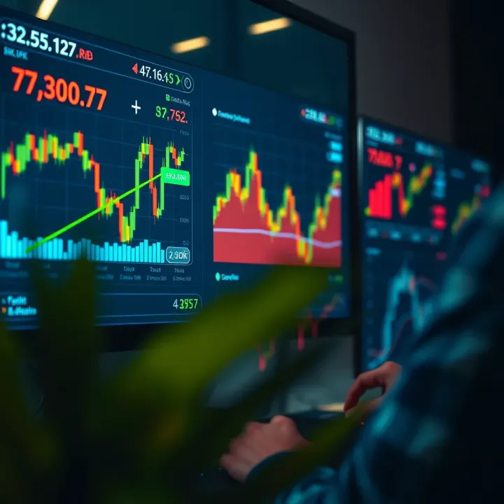 Illustration of market analysis tools displaying graphs and charts on a computer screen for strategic decision making