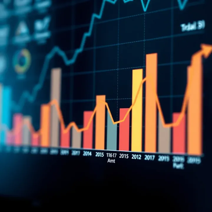 Graph showing market trends and consumer behavior analysis