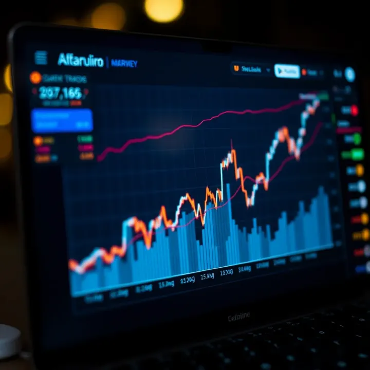 Graph illustrating market trends and data analysis for business insights