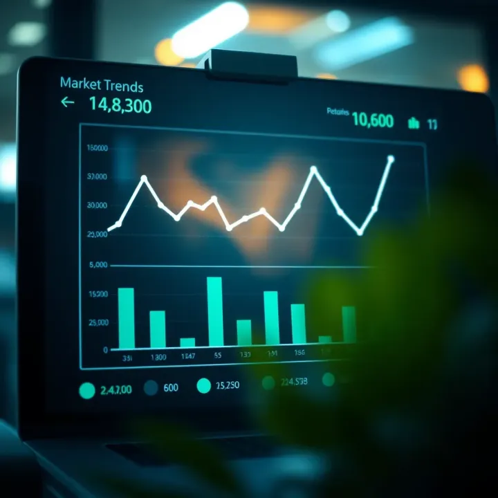 Graph showing market trends and competitor analysis metrics