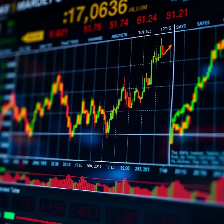 Graph showing market trends influenced by monetary policy decisions