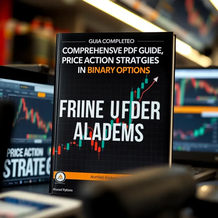 PDF guide cover featuring binary options price action strategy concepts