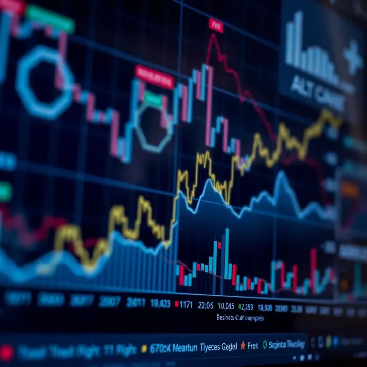 Graph showing market trends and data analysis for business decisions