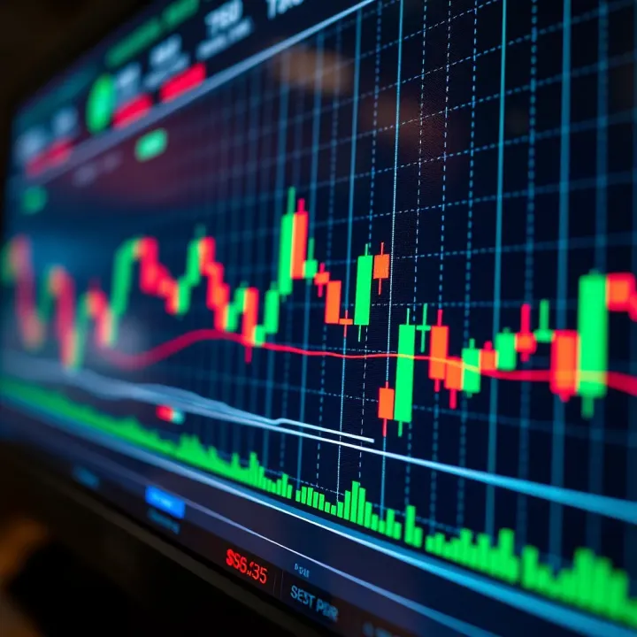 Chart showing clear candlestick patterns indicating price movements in binary options trading