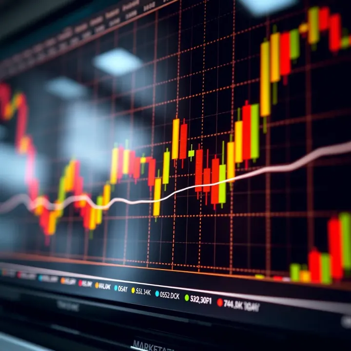 Chart displaying candlestick patterns used in price action trading