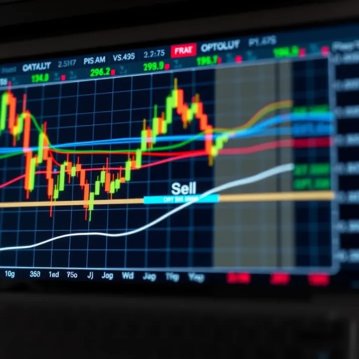 Interpreting Buy and Sell Signals in Binary Options Graph showing price movements in binary options with highlighted buy and sell signals based on indicator analysis