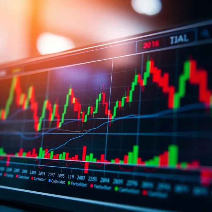 Chart displaying binary options risk management strategies with trend lines and risk control indicators