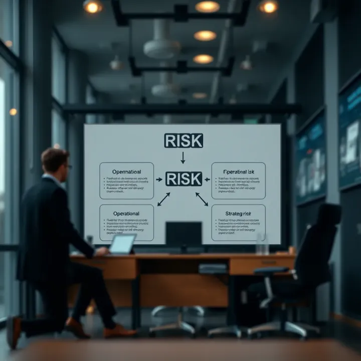 Diagram illustrating key areas of risk management including financial, operational and strategic risks