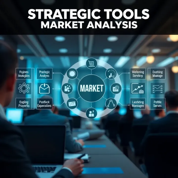 Visual representation of strategic tools used in market analysis to identify opportunities and guide business decisions