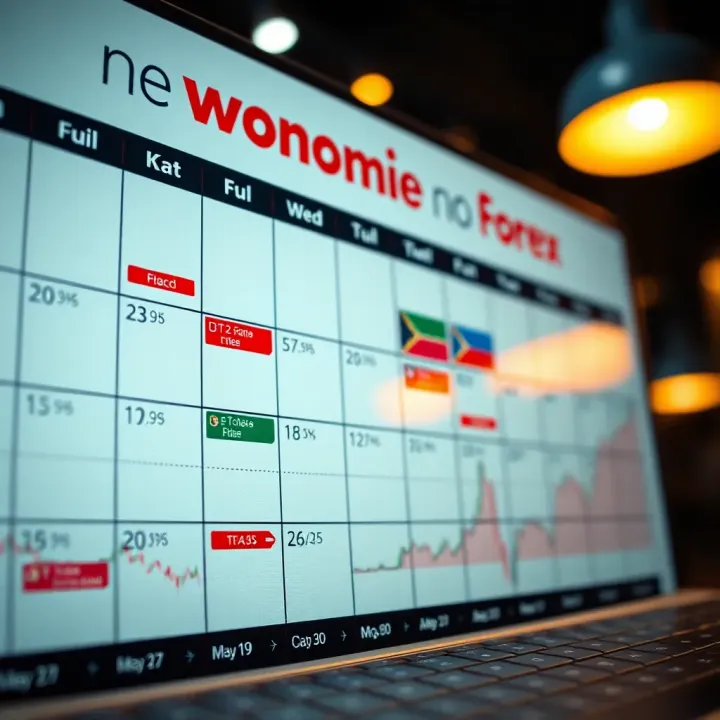 Calendar displaying various economic events impacting Forex market trends