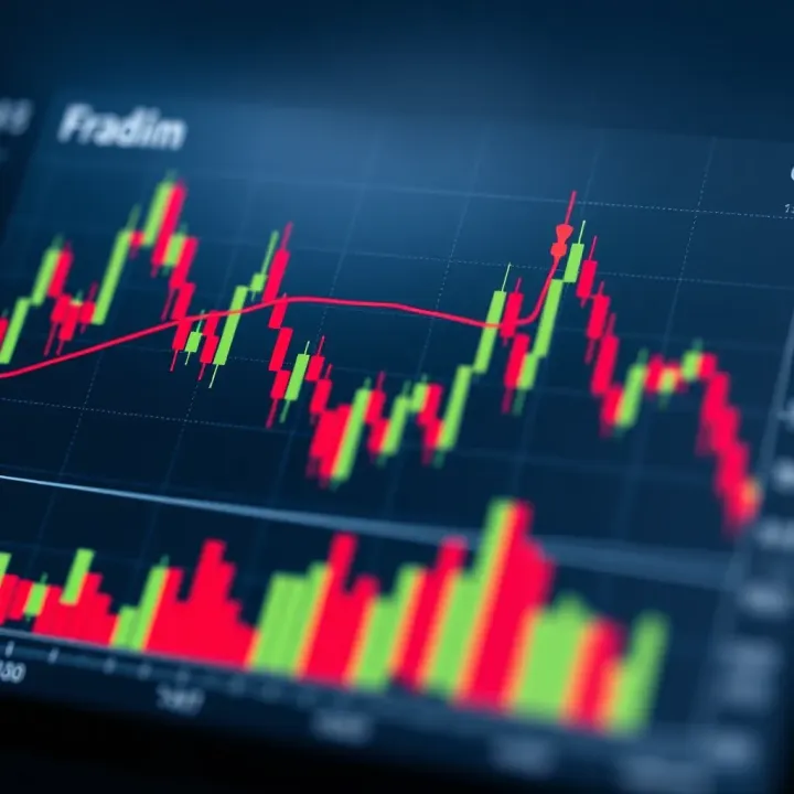 Detailed illustration of common price action chart patterns highlighted on a financial trading graph